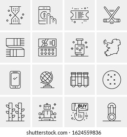 16 Business Universal Icons Vector. Creative Icon Illustration to use in web and Mobile Related project.