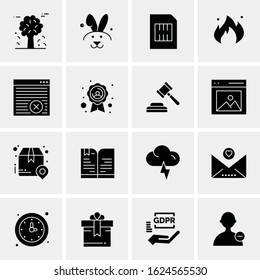 16 Business Universal Icons Vector. Creative Icon Illustration to use in web and Mobile Related project.