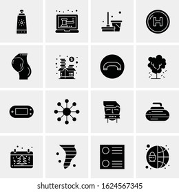 16 Business Universal Icons Vector. Creative Icon Illustration to use in web and Mobile Related project.