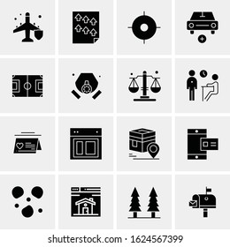 16 Business Universal Icons Vector. Creative Icon Illustration to use in web and Mobile Related project.
