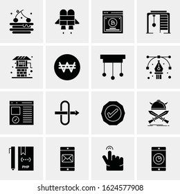 16 Business Universal Icons Vector. Creative Icon Illustration to use in web and Mobile Related project.