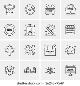 16 Business Universal Icons Vector. Creative Icon Illustration to use in web and Mobile Related project.