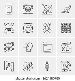 16 Business Universal Icons Vector. Creative Icon Illustration to use in web and Mobile Related project.