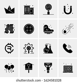 16 Business Universal Icons Vector. Creative Icon Illustration to use in web and Mobile Related project.