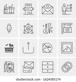 16 Business Universal Icons Vector. Creative Icon Illustration to use in web and Mobile Related project.