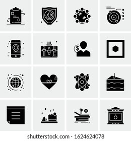 16 Business Universal Icons Vector. Creative Icon Illustration to use in web and Mobile Related project.