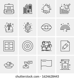 16 Business Universal Icons Vector. Creative Icon Illustration to use in web and Mobile Related project.