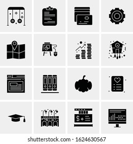 16 Business Universal Icons Vector. Creative Icon Illustration to use in web and Mobile Related project.