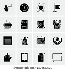 16 Business Universal Icons Vector. Creative Icon Illustration to use in web and Mobile Related project.
