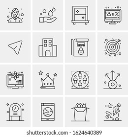 16 Business Universal Icons Vector. Creative Icon Illustration to use in web and Mobile Related project.