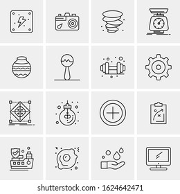 16 Business Universal Icons Vector. Creative Icon Illustration to use in web and Mobile Related project.