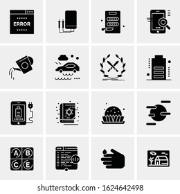 16 Business Universal Icons Vector. Creative Icon Illustration to use in web and Mobile Related project.