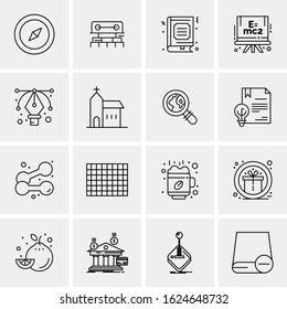 16 Business Universal Icons Vector. Creative Icon Illustration to use in web and Mobile Related project.