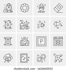 16 Business Universal Icons Vector. Creative Icon Illustration to use in web and Mobile Related project.