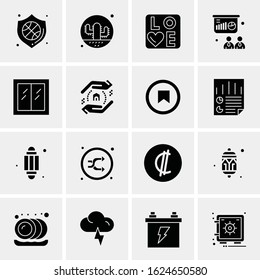 16 Business Universal Icons Vector. Creative Icon Illustration to use in web and Mobile Related project.
