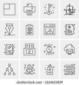 16 Business Universal Icons Vector. Creative Icon Illustration to use in web and Mobile Related project.