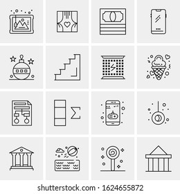 16 Business Universal Icons Vector. Creative Icon Illustration to use in web and Mobile Related project.