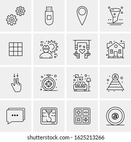 16 Business Universal Icons Vector. Creative Icon Illustration to use in web and Mobile Related project.