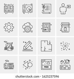 16 Business Universal Icons Vector. Creative Icon Illustration to use in web and Mobile Related project.