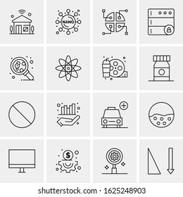 16 Business Universal Icons Vector. Creative Icon Illustration to use in web and Mobile Related project.