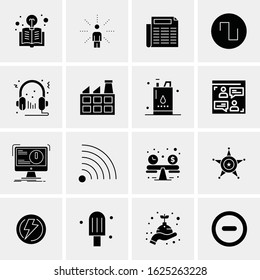 16 Business Universal Icons Vector. Creative Icon Illustration to use in web and Mobile Related project.