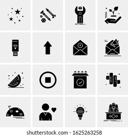 16 Business Universal Icons Vector. Creative Icon Illustration to use in web and Mobile Related project.