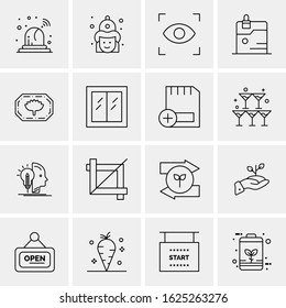 16 Business Universal Icons Vector. Creative Icon Illustration to use in web and Mobile Related project.