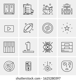 16 Business Universal Icons Vector. Creative Icon Illustration to use in web and Mobile Related project.