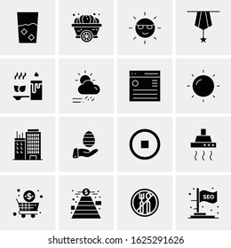 16 Business Universal Icons Vector. Creative Icon Illustration to use in web and Mobile Related project.