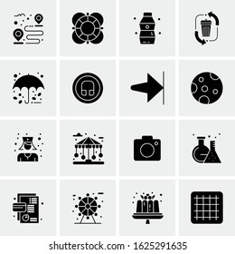 16 Business Universal Icons Vector. Creative Icon Illustration to use in web and Mobile Related project.