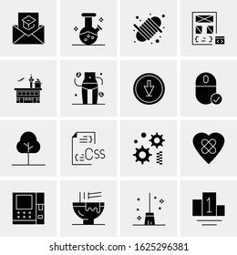 16 Business Universal Icons Vector. Creative Icon Illustration to use in web and Mobile Related project.