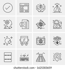 16 Business Universal Icons Vector. Creative Icon Illustration to use in web and Mobile Related project.