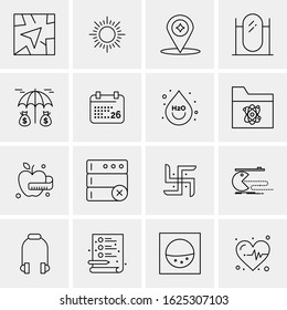 16 Business Universal Icons Vector. Creative Icon Illustration to use in web and Mobile Related project.