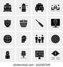16 Business Universal Icons Vector. Creative Icon Illustration to use in web and Mobile Related project.