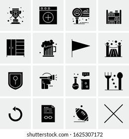 16 Business Universal Icons Vector. Creative Icon Illustration to use in web and Mobile Related project.