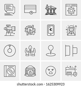 16 Business Universal Icons Vector. Creative Icon Illustration to use in web and Mobile Related project.