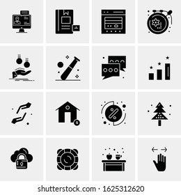 16 Business Universal Icons Vector. Creative Icon Illustration to use in web and Mobile Related project.