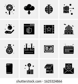 16 Business Universal Icons Vector. Creative Icon Illustration to use in web and Mobile Related project.