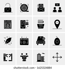 16 Business Universal Icons Vector. Creative Icon Illustration to use in web and Mobile Related project.