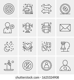 16 Business Universal Icons Vector. Creative Icon Illustration to use in web and Mobile Related project.