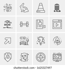 16 Business Universal Icons Vector. Creative Icon Illustration to use in web and Mobile Related project.