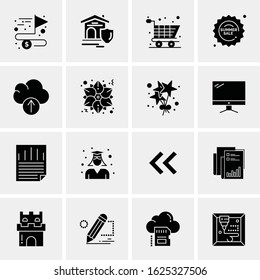 16 Business Universal Icons Vector. Creative Icon Illustration to use in web and Mobile Related project.
