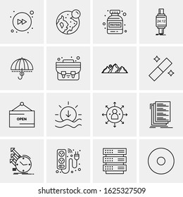 16 Business Universal Icons Vector. Creative Icon Illustration to use in web and Mobile Related project.