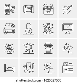 16 Business Universal Icons Vector. Creative Icon Illustration to use in web and Mobile Related project.