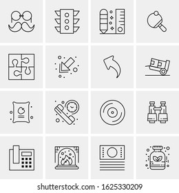 16 Business Universal Icons Vector. Creative Icon Illustration to use in web and Mobile Related project.