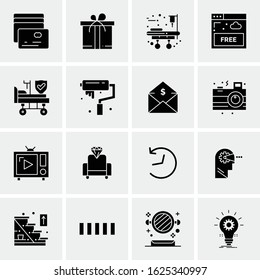 16 Business Universal Icons Vector. Creative Icon Illustration to use in web and Mobile Related project.