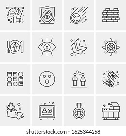 16 Business Universal Icons Vector. Creative Icon Illustration to use in web and Mobile Related project.