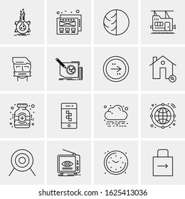 16 Business Universal Icons Vector. Creative Icon Illustration to use in web and Mobile Related project.