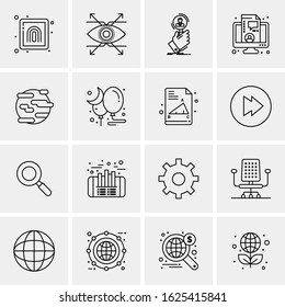 16 Business Universal Icons Vector. Creative Icon Illustration to use in web and Mobile Related project.