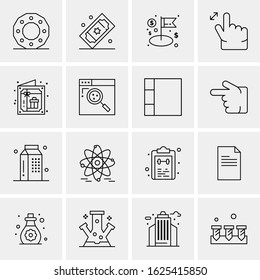 16 Business Universal Icons Vector. Creative Icon Illustration to use in web and Mobile Related project.